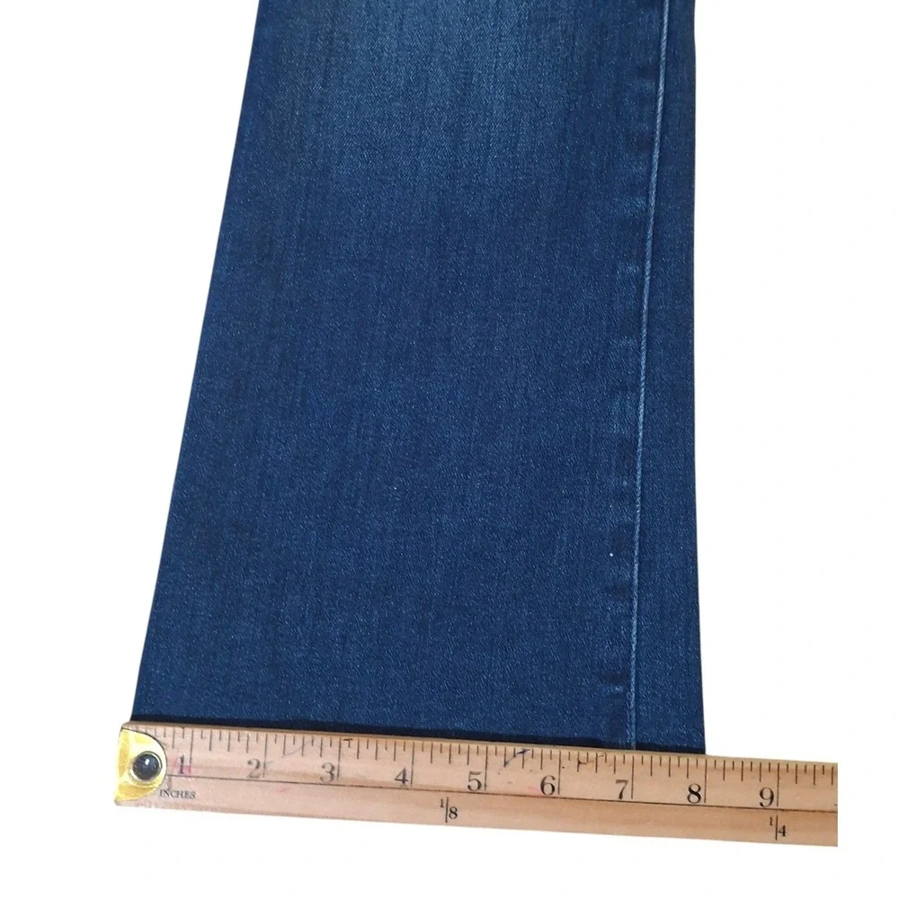 Mother The Hustler Ankle Fray Jeans Size 27 in Home Movies Wash Blue Flare